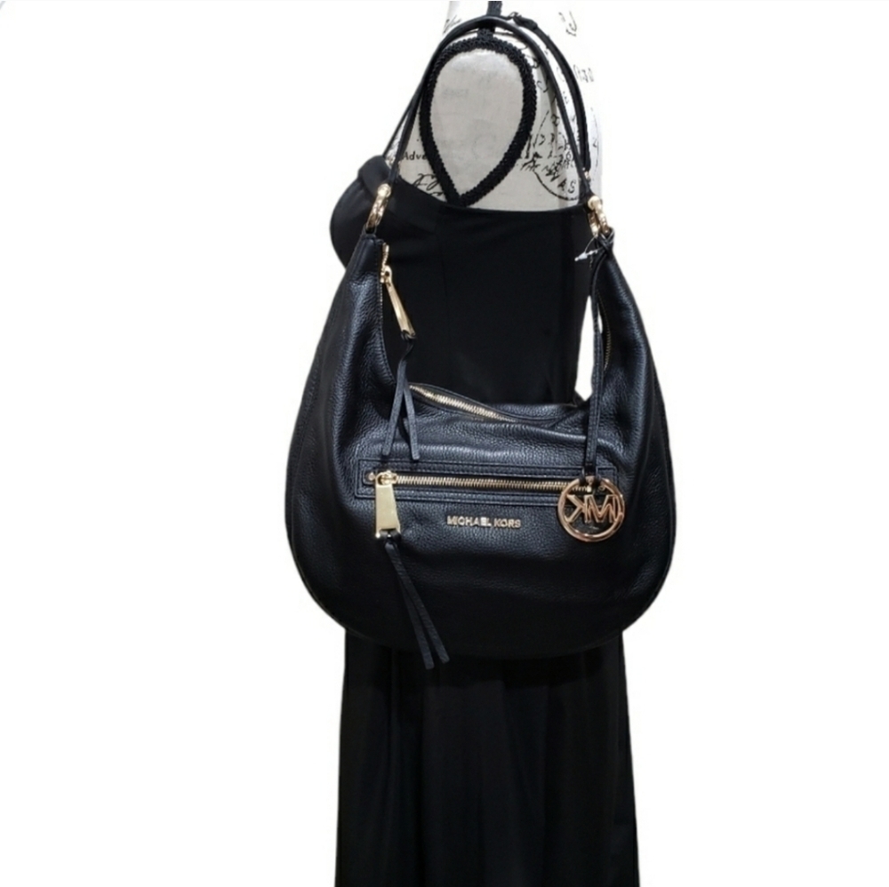 Michael Kors Zip Top Leather Shoulder Bag - Picture 4 of 5